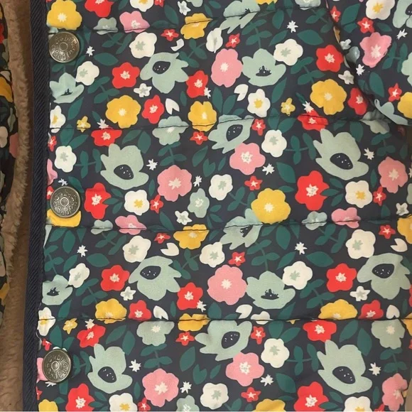 Baby Boden Floral Puffer Jacket - Multicolor - Picture 3 of 6